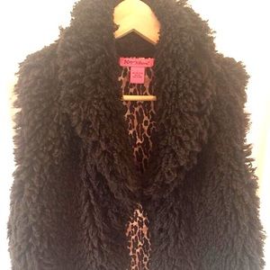 Betsey Johnson Faux Fur Vest